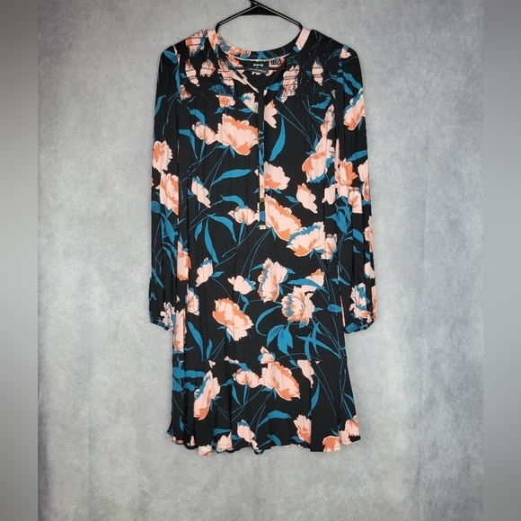 MAEVE by ANTHROPOLOGIE Ragondq Floral dress  Tunic in Black size 4 - Picture 4 of 14